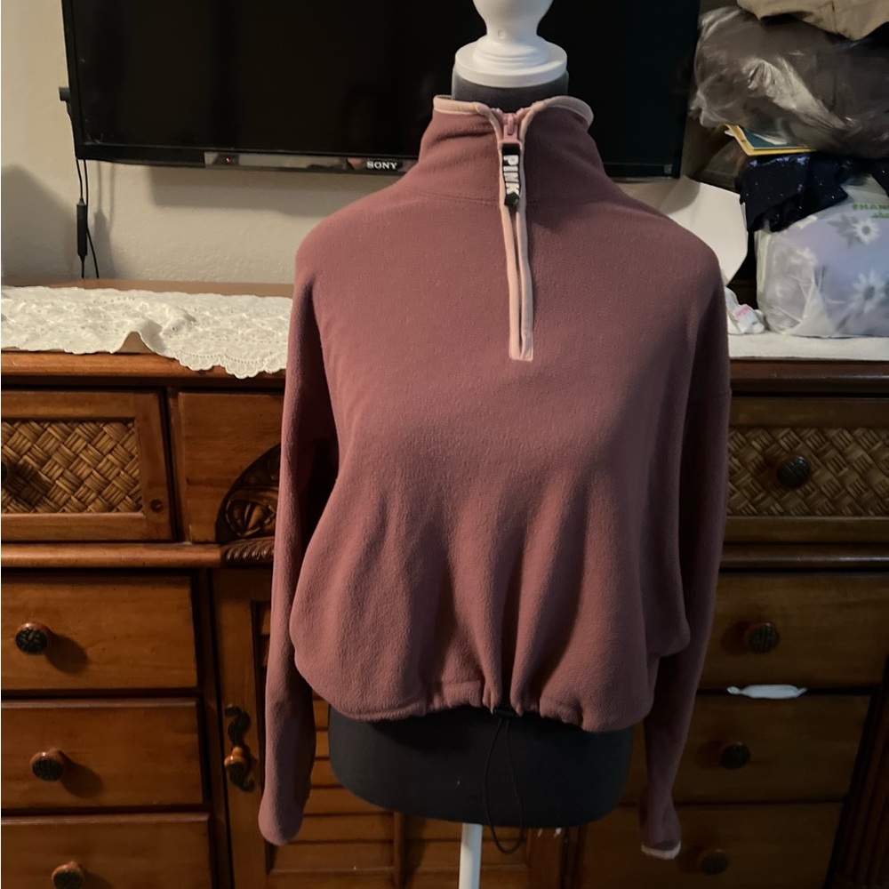 Pink Quarter-Zip Pullover